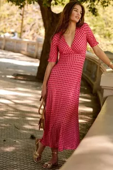 Трикотажное платье миди Rebecca Boden, красный