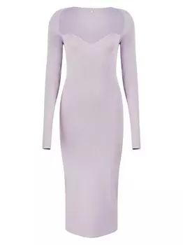 Трикотажное платье-миди Sawyer в рубчик Halston