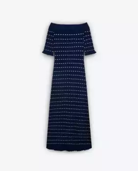 Трикотажное платье миди Scalpers, тёмно-синий