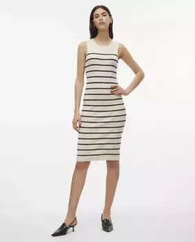 Трикотажное платье миди Vero Moda, белый