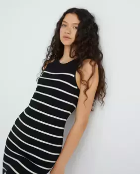 Трикотажное платье миди Vero Moda, черный