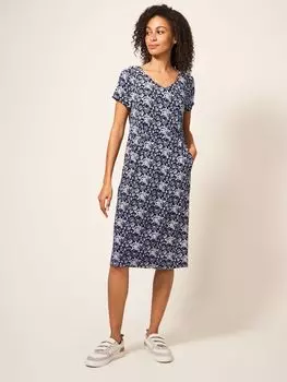 Трикотажное платье-миди White Stuff Tallie, Темно-синий/Мульти