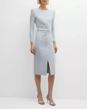 Трикотажное платье Milano с присборенной талией Giorgio Armani, цвет Lt Blue 1
