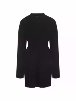 Трикотажное платье мини Balenciaga, черный