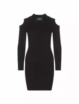 Трикотажное платье мини Balmain, черный