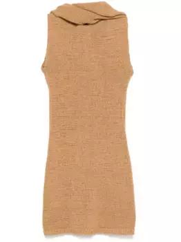 Трикотажное платье мини с капюшоном Aya Muse, коричневый