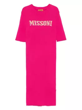 Трикотажное платье Missoni Kids, розовый