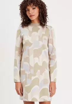 Трикотажное платье MIT HOHEM KRAGEN Cache Cache, цвет beige