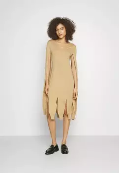 Трикотажное платье MOSCHINO, бежевое