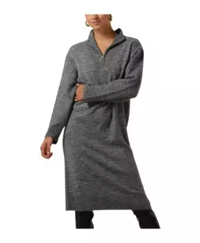 Трикотажное платье на молнии на любой случай Object, серый