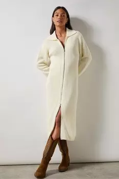 Трикотажное платье на молнии Ro&Zo, бежевый