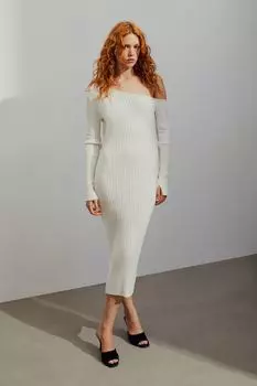 Трикотажное платье на одно плечо H&M