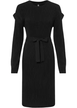 Трикотажное платье на завязках Rainbow, черный