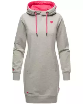 Трикотажное платье Наваху "Цветение вишни", платье-свитер с контрастными деталями Navahoo, серый