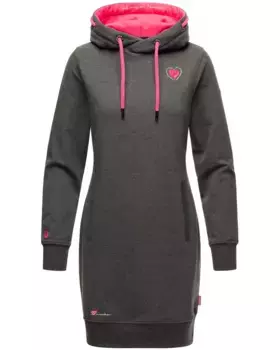 Трикотажное платье Наваху "Цветение вишни", платье-свитер с контрастными деталями Navahoo, серый