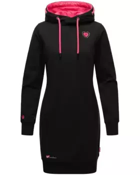 Трикотажное платье Наваху "Цветение вишни", платье-свитер с контрастными деталями Navahoo, черный