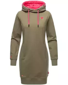 Трикотажное платье Наваху "Цветение вишни", платье-свитер с контрастными деталями Navahoo, зеленый