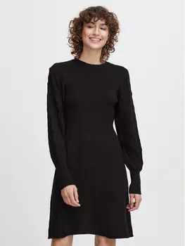 Трикотажное платье обычного кроя B.Young, черный