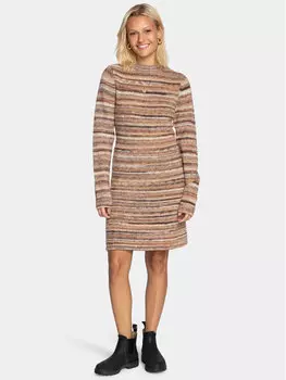 Трикотажное платье обычного кроя Billabong, коричневый