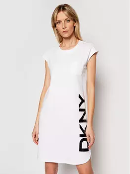 Трикотажное платье обычного кроя Dkny, белый