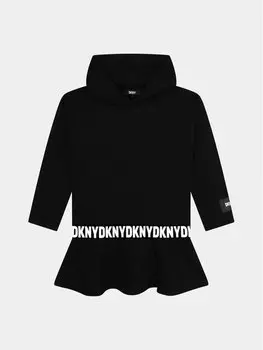 Трикотажное платье обычного кроя Dkny, черный