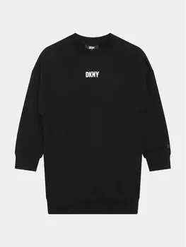 Трикотажное платье обычного кроя Dkny, черный