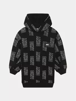 Трикотажное платье обычного кроя Dkny, черный