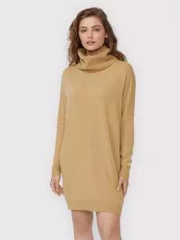 Трикотажное платье обычного кроя Kontatto, бежевый