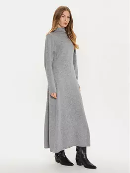 Трикотажное платье обычного кроя Max&Co., серый