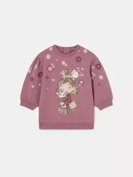 Трикотажное платье обычного кроя Mayoral, розовый