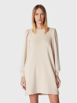 Трикотажное платье обычного кроя Moss Copenhagen, бежевый