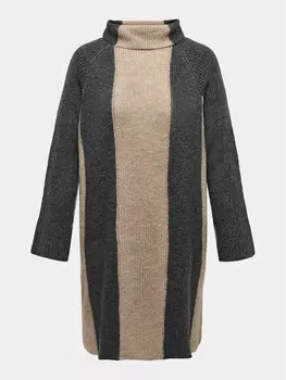 Трикотажное платье обычного кроя Only Carmakoma, серый