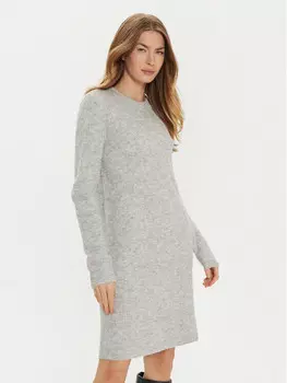 Трикотажное платье обычного кроя Pieces, серый