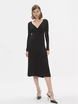 Трикотажное платье обычного кроя Pinko, черный