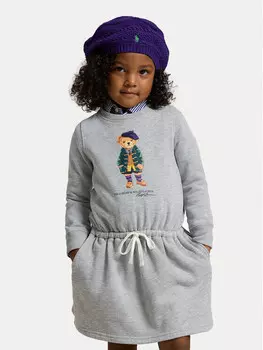 Трикотажное платье обычного кроя Polo Ralph Lauren, серый