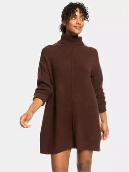 Трикотажное платье обычного кроя Roxy, коричневый