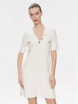 Трикотажное платье обычного кроя Twinset, экрю