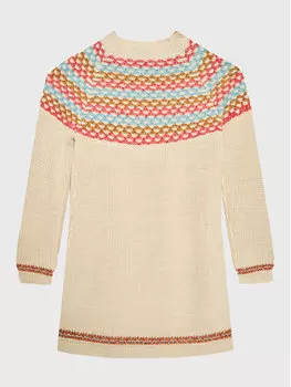 Трикотажное платье обычного кроя United Colors Of Benetton, бежевый