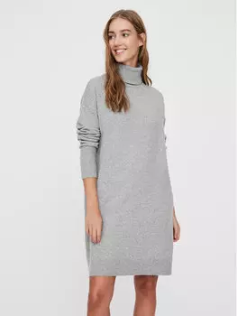 Трикотажное платье обычного кроя Vero Moda, серый