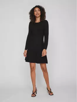 Трикотажное платье обычного кроя Vila, черный
