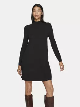 Трикотажное платье обычного кроя Vila, черный