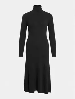 Трикотажное платье обычного кроя Vila, черный