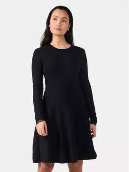 Трикотажное платье обычного кроя Yas, черный