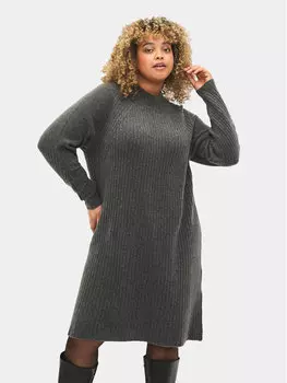 Трикотажное платье обычного кроя Zizzi, серый