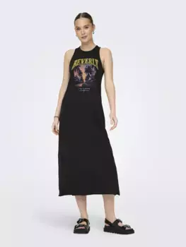 Трикотажное платье ONLY "ONLLUCY LIFE S/L DRIVE DRESS BOX JRS", черный