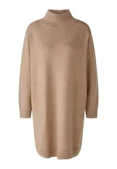 Трикотажное платье Oui, коричневый