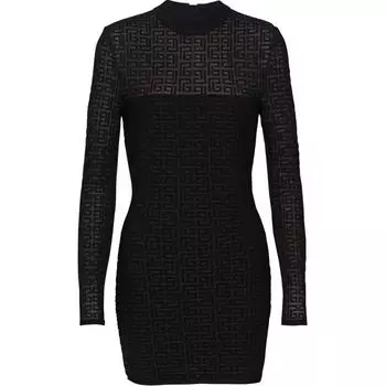 Трикотажное платье Pb Labyrinth BALMAIN, черный