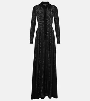 Трикотажное платье-поло Tom Ford, черный
