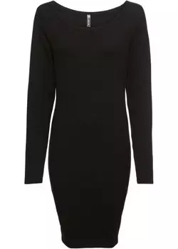Трикотажное платье повседневного кроя Rainbow, черный