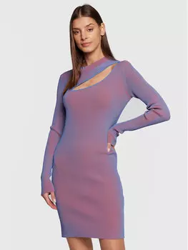 Трикотажное платье приталенного кроя Ice Play, синий